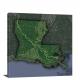 Louisiana-State Satellite Map, 2022 - Canvas Wrap