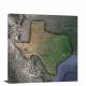 Texas-State Satellite Map, 2022 - Canvas Wrap4