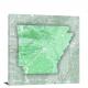Arkansas-State Terrain Map, 2022 - Canvas Wrap