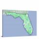 Florida-State Terrain Map, 2022 - Canvas Wrap
