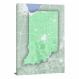Indiana-State Terrain Map, 2022 - Canvas Wrap