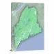 Maine-State Terrain Map, 2022 - Canvas Wrap