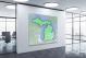 Michigan-State Terrain Map, 2022 - Canvas Wrap1