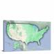 United States Terrain Map, 2022 - Canvas Wrap