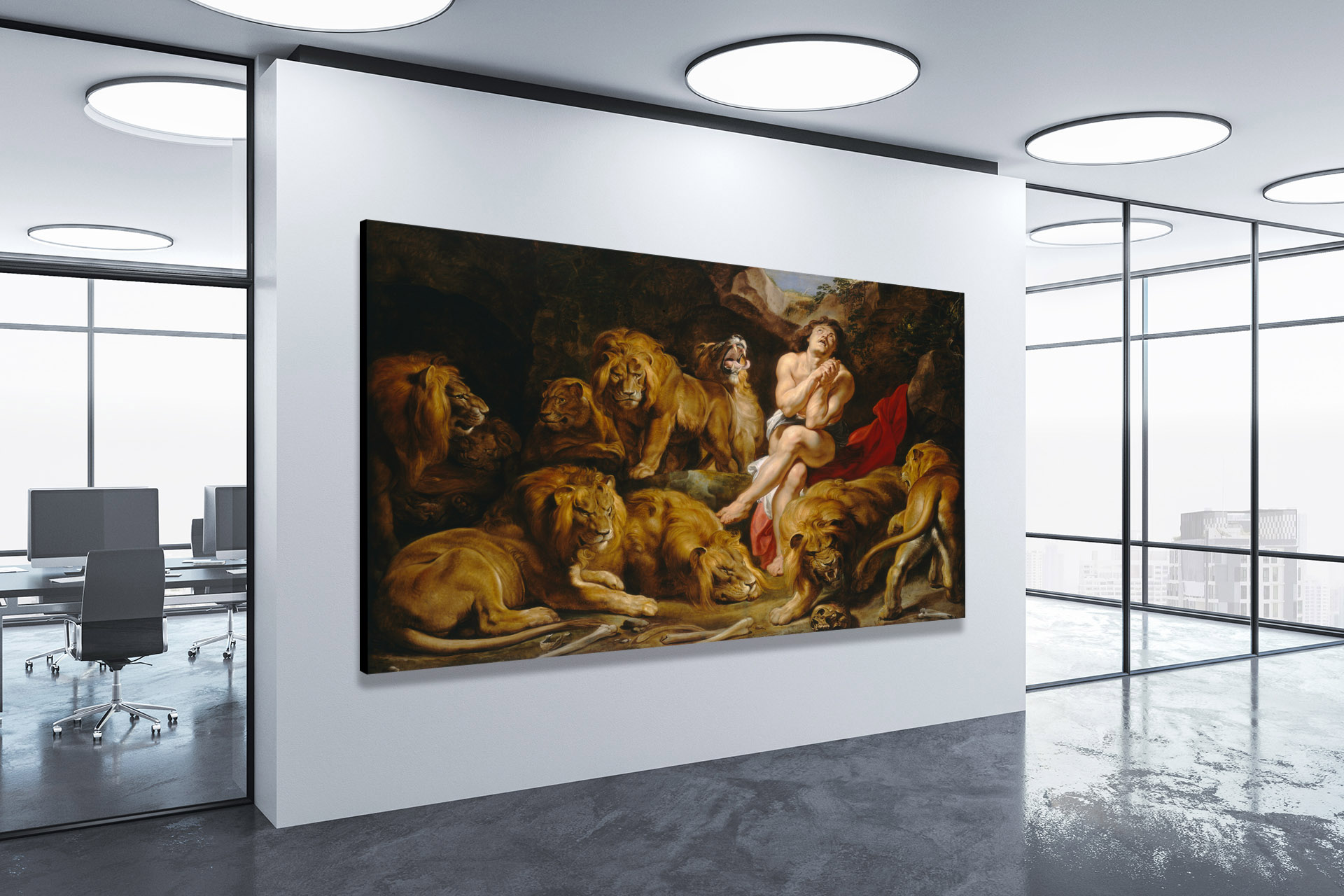 Daniel in the Lions Den by Peter Paul Rubens, 1614 - Canvas Wrap