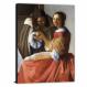 A Lady and two Gentleman by Johannes Vermeer, 1651 - Canvas Wrap