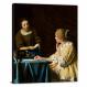Mistress and Maid by Johannes Vemeer, 1666 - Canvas Wrap