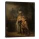 David and Jonathan by Rembrandt, 1642 - Canvas Wrap