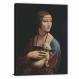 Lady with an Ermine by Leonardo Da Vinci, 1489 - Canvas Wrap