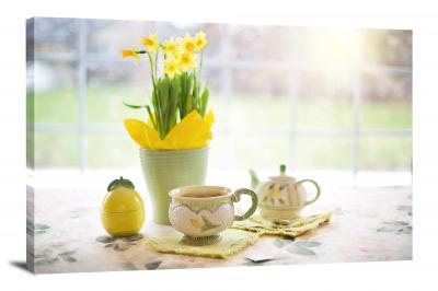 Daffodils Tea Time, 2021 - Canvas Wrap