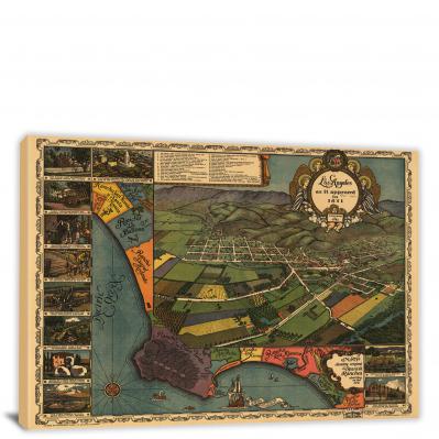 Los Angeles as it appeared in 1871, 1871 - Canvas Wrap