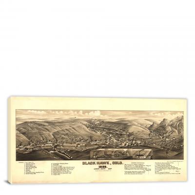 Black Hawk Colorado, 1882 - Canvas Wrap