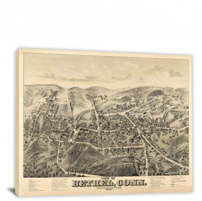 View of Bethel Connecticut, 1879 - Canvas Wrap
