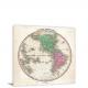 Finley Map of Western Hemisphere, 1827 - Canvas Wrap