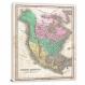 Finley Map of North America, 1827 - Canvas Wrap