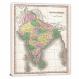 Finley Map of India, 1827 - Canvas Wrap