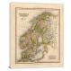 Sweden and Norway-A New and Elegant General Atlas, 1844 - Canvas Wrap