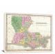 Finley Map of Louisiana, 1827 - Canvas Wrap