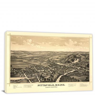 Pittsfield Maine, 1889 - Canvas Wrap