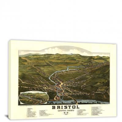 Bristol New Hampshire, 1884 - Canvas Wrap