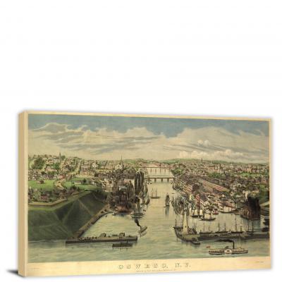 Oswego New York, 1855 - Canvas Wrap
