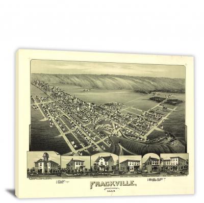 Frackville Pennsylvania, 1889 - Canvas Wrap