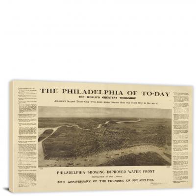 Americas largest home city Pennsylvania, 1908 - Canvas Wrap