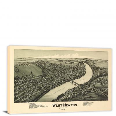 West Newton Pennsylvania, 1900 - Canvas Wrap