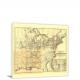 Coltons Reduced Railroad Map of the United States, 1870 - Canvas Wrap