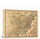 Coltons New Guide Map with Railroads, 1862 - Canvas Wrap