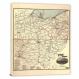 Railroad Map of Ohio, 1898 - Canvas Wrap