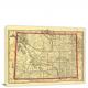 Railroad Map of Wyoming, 1895 - Canvas Wrap