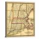 Railroad Map of New England, 1849 - Canvas Wrap