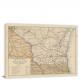 Railoard Map of Wisconsin, 1889 - Canvas Wrap