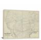 Railroad Territory of the United States, 1868 - Canvas Wrap