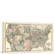 Raiload Map of the United States, 1879 - Canvas Wrap