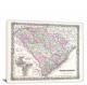 Colton Map of South Carolina, 1855 - Canvas Wrap
