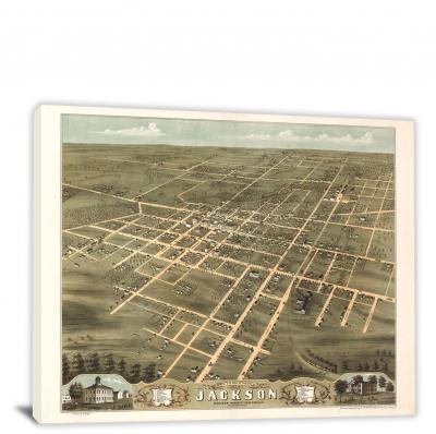 The City of Jackson Tennessee, 1870 - Canvas Wrap