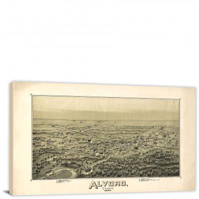 Alvord Texas, 1890 - Canvas Wrap