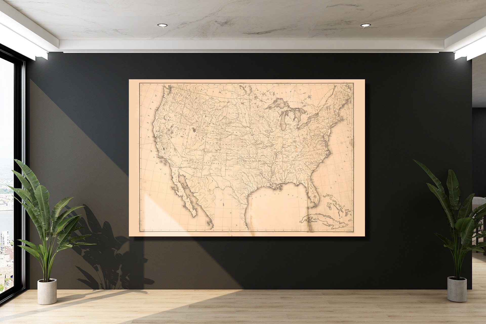 Map of the United States, 1880 - Canvas Wrap