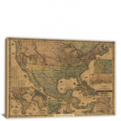 CW8633-coltons-map-of-america-west-indies-and-mexico-00