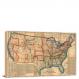 Bacons Steel Plate Map of America, 1863 - Canvas Wrap