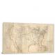 Manuscript Map of the United States, 1871 - Canvas Wrap