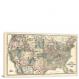New Railroad Map of the United States, 1879 - Canvas Wrap