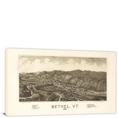 Bethel Vermont, 1886 - Canvas Wrap