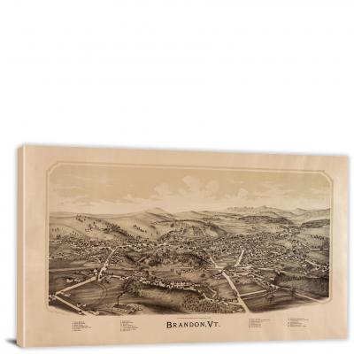 Brandon Vermont, 1890 - Canvas Wrap