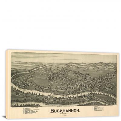 Buckhannon West Virginia, 1900 - Canvas Wrap