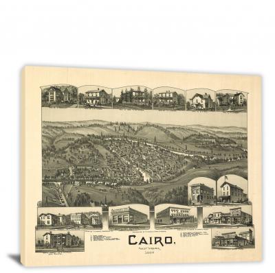 Cairo West Virginia, 1899 - Canvas Wrap