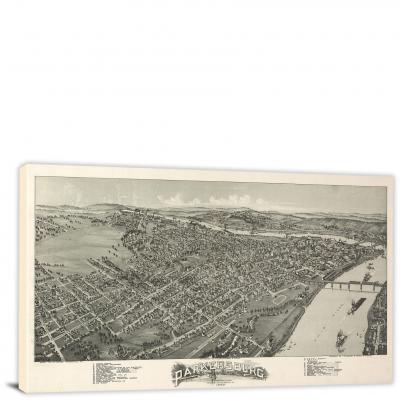 Parkersburg West Virginia, 1899 - Canvas Wrap
