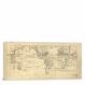 Map of the World on the Mercator Projection, 1875 - Canvas Wrap